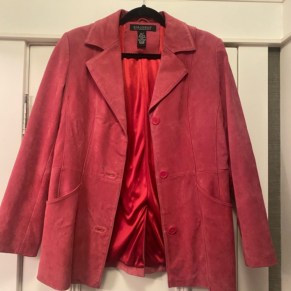Dialogue pink suede blazer